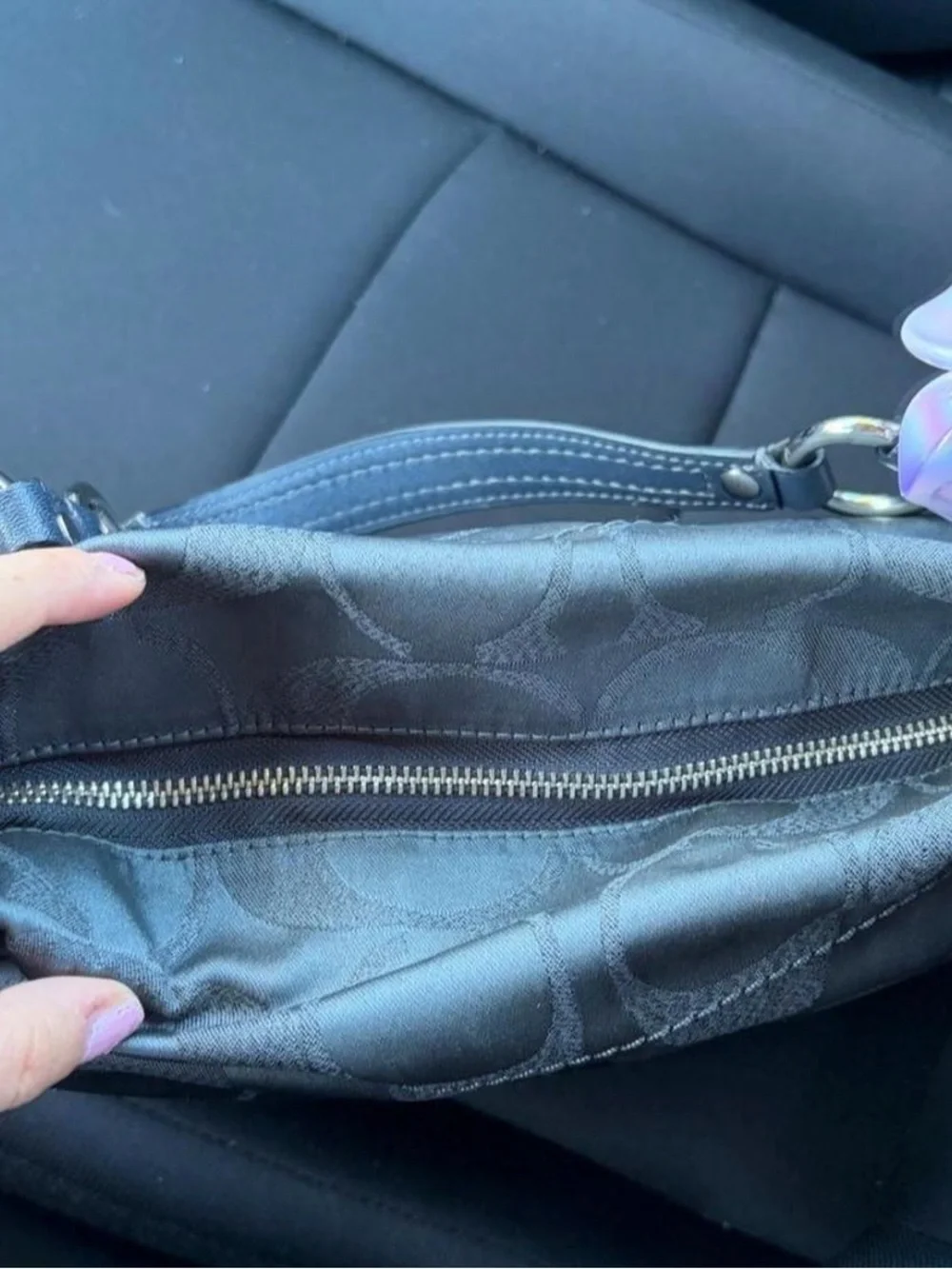Coach signature Brooke blue mid sized bag